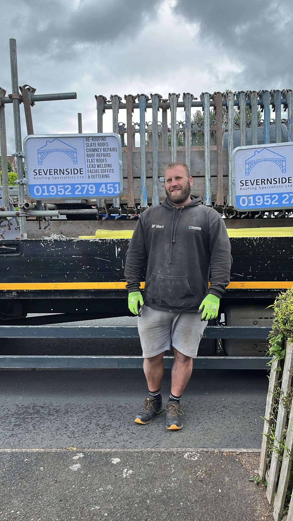 Martin Delaney, Scaffolder at Severnside Roofing Telford